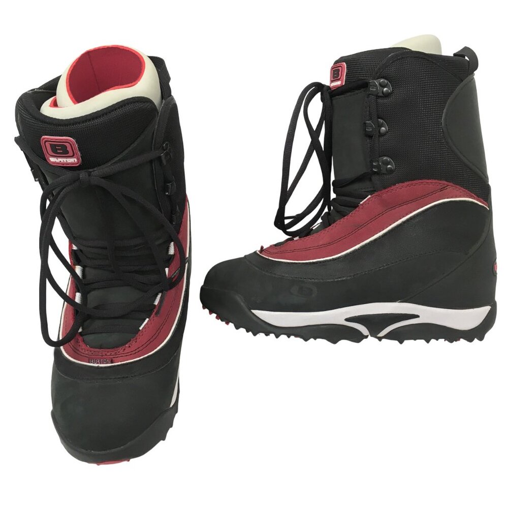 NEW Burton Freestyle Snowboard Boots! 7 or 8.5 Black & Red Traditional Lace